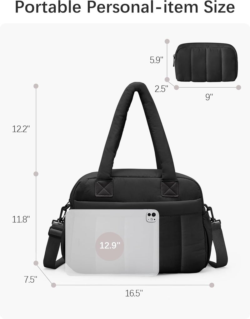 oscaurt Gym Bag for Women Lightweight Duffle Bag for Travel with Toiletry Pouch Water Resistant Carry On Weekender Overnight Duffel - Image 3